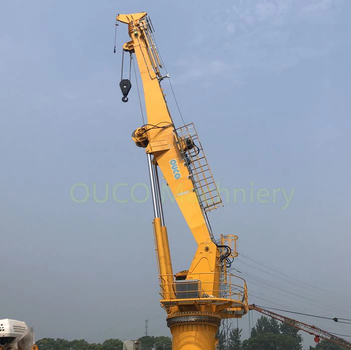 Long Boom Types Of Ship To Shore Telescopic Boom Marine Crane For Ship