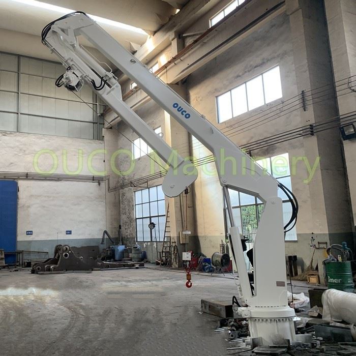 1T10M Knuckle Boom Marine Crane ABS gecertificeerd